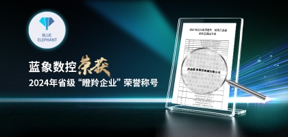 輕舟已過萬重山，藍象數(shù)控榮獲2024年度省“瞪羚企業(yè)”榮譽